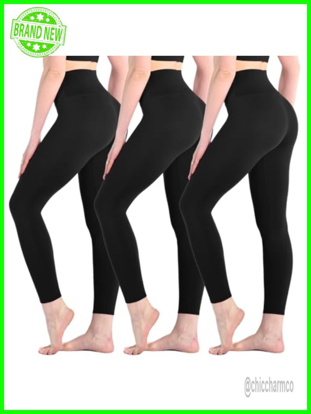 3 Pack High Waisted Soft Yoga Leggings Women's Full Length